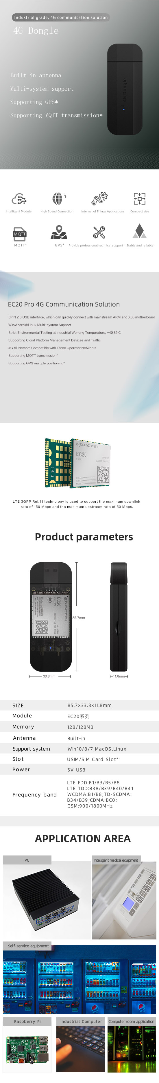 EC20 Network Card Rod LTE Wireless Router